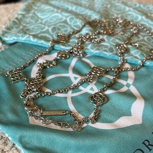 Kendra Scott Silver Chain Medallion Necklace